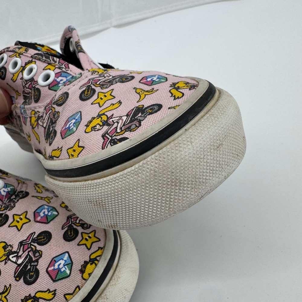 Vans Nintendo Mario Kart Princess Peach Authentic Pink Kids Shoes Size 2.5 - Picture 7 of 13